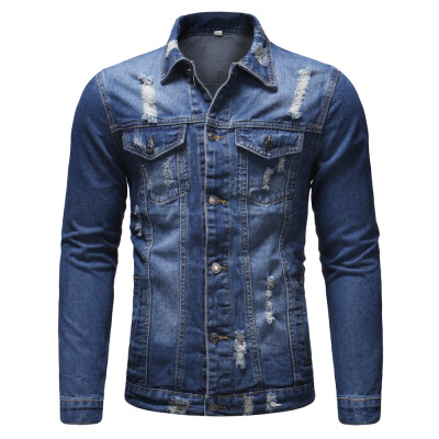 

Men\s Jeans Holes Beggars Thick Jackets