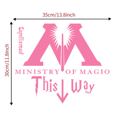 

〖Follure〗Ministry Of Magic Of This Way Bathroom Doors Decoration Wall Stickers Wall