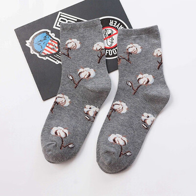 

Cute Plants Printing Pattern Art Socks Women Korean Socks Funny Socks Kawaii Socks
