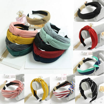

New Womens Headband Twist Hairband Bow Knot Cross Headwrap Hair Band Hoop
