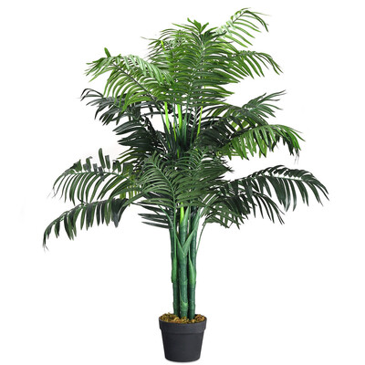 

35 ft Artificial Areca Palm Decorative Silk Tree with Basket