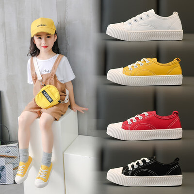 

Children Spring Summer fashion Breathable Anti-Slip Canvas Sneakers Rubber Soft Soled Casual portable Shoes