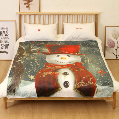 

Toponeto Christmas Blanket Flannel Fabric Sofa Bed Blanket 150X200CM