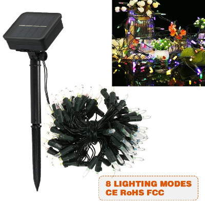 

Solar String Lights 39ft 100 LED Rope Light 8 Modes Warm White Lights for Party Garden Home Festival Decoration