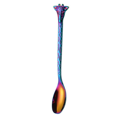 

Giraffe Cartoon Mini Dessert Spoon Fork Stainless Steel Coffee Tea Spoon Stirring Spoon