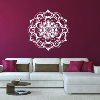 

〖Follure〗Mandala Flower Indian Bedroom Living Room Wall Stickers Decal Art Mural Home