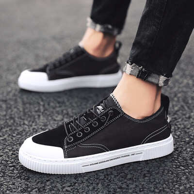

mens shoes autumn full-time canvas skate shoes casual mens cloth shoes summer sports flat-bottom tide shoes