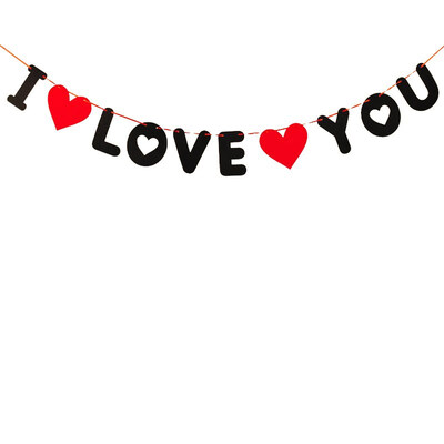 

FUNNYBUNNY I LOVE YOU Banner ProCIV Proposal Decoration for Courtship Birthday Wedding Anniversary Bridal Party