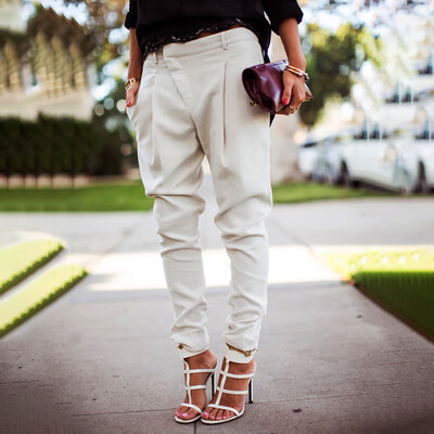 

Women Plus Size Summer Loose Trousers Lady Elastic High Waist Harem Casual Pants