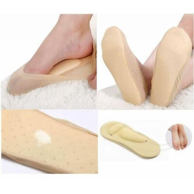 

1 Pairs Women&39s No Show Nylon Sock with Arch Support Cushion Padding Invisible Low Cut Liner Summer Casual