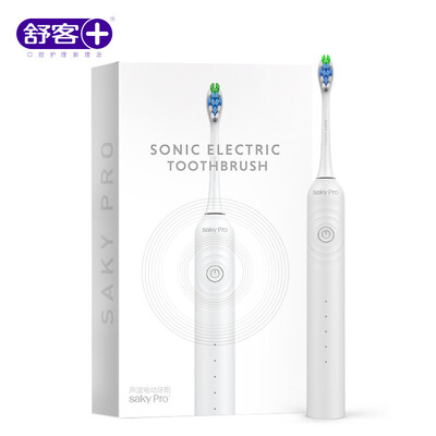 

Saky electric toothbrush adult sonic vibration inductive rechargeable toothbrush soft hair waterproof G3311 Tokyo cherry white