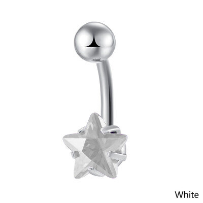 

Navel Ring Belly Button Bar Star Body Piercing Jewelry Stainless Steel