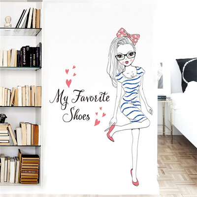 

〖Follure〗Cute DIY Lovely Girl Art Wall Stickers For Kids Rooms PVC Wall Decals Home Decor