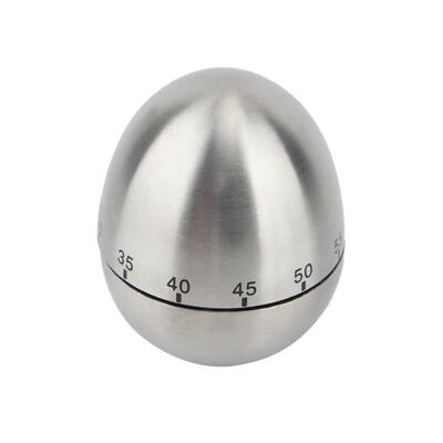 

Greensen Kitchen Cooking Stainless Steel Egg Shaped Timer Mechanical Rotating Alarm