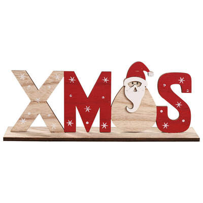 

New Hot Wooden Letters Sign Santa Claus Snowman Snowflakes Christmas navidad Party Home Decorations Xmas Gift