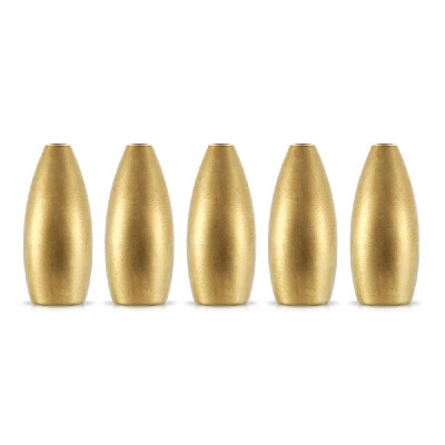 

5pcs Brass Bullet Sinker Weight Fast Sinking for Rig Bass Fishing Accessory Lead Sinkers