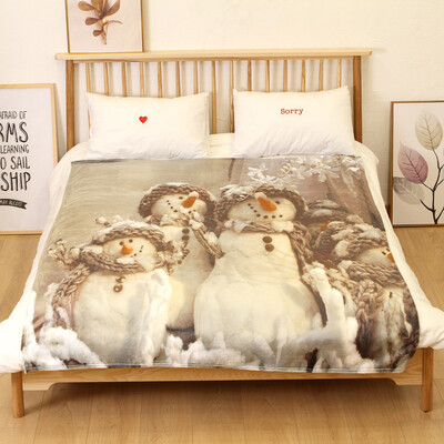 

Toponeto Christmas Blanket Flannel Fabric Sofa Bed Blanket 150X200CM