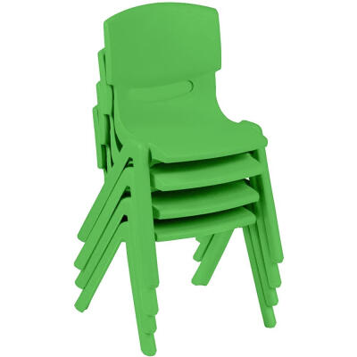 

Set of 4 Stackable Kids Plastic ChairsPreschool Stack ChairPack of 4