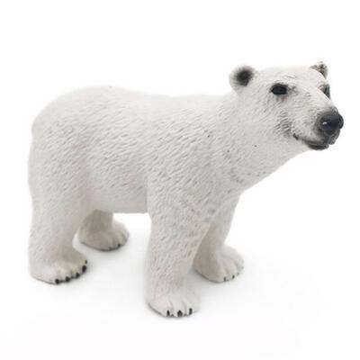 

Mini Simulation Wild Animal Polar Bear Model Solid Toy Crafts Ornaments