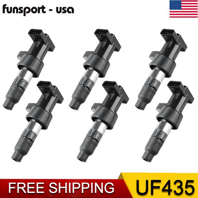 

6pcs For 2004 05 06 07 2008 Jaguar X-Type -Type 30L UF435 Ignition Coils 4 Pin