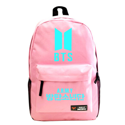 

Kpop BTS Bangtan Boys Unisex Luminous Canvas Backpack Daypack Casual Schoolbag Rucksack Gift for BTS Army