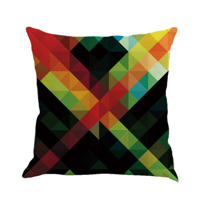 

〖Follure〗Geometry Painting Linen Cushion Cover Throw Pillow Case Sofa Home Decor