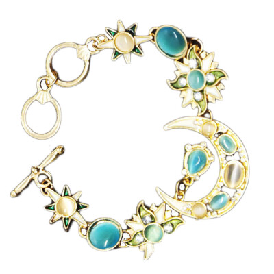 

Hot Sale European&American the Sun Moon Stars Gem Bracelet Female Models