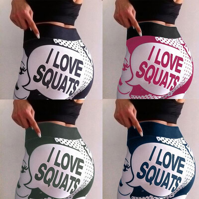 

Cross-border wish Europe&the United States Amazon explosion models digital LOVE printing hip elastic yoga sports leggings 4003
