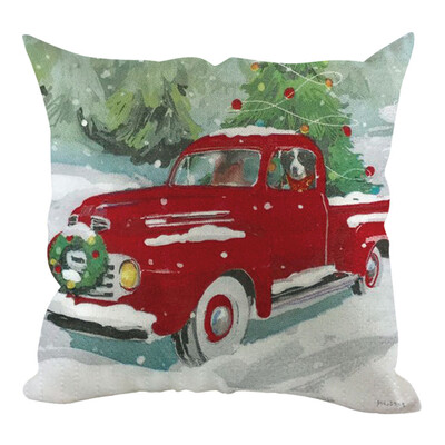 

Siaonvr Christmas Pillow Cover Pillowcases Decorative Sofa Cushion Cover Home Decoration