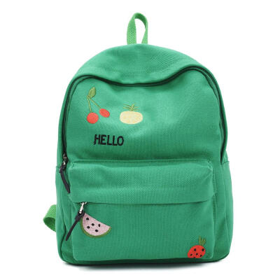 

Fruit Print Travel Backpacks Women School Bags Canvas Knapsack Rucksack