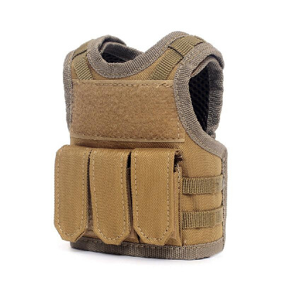 

Tactical Beer Vest Adjustable Wine Bottle Cover Molle Miniature Beverage Can Holder Sleeve Bar Decoration