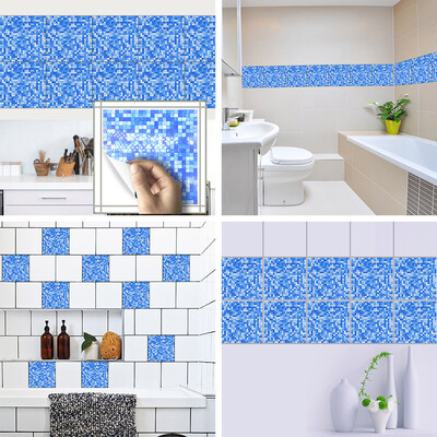 

Toponeto 10pcs Self Adhesive Waterproof Marble Mosaic Wall Art Kitchen Tile Sticker