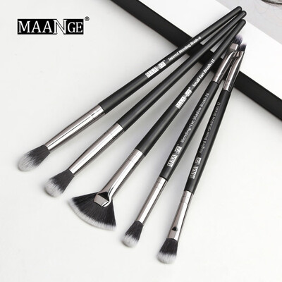 

Gobestart Maange Cosmetic Wooden Eyebrow Eyeshadow Foundation Brush Makeup Tool