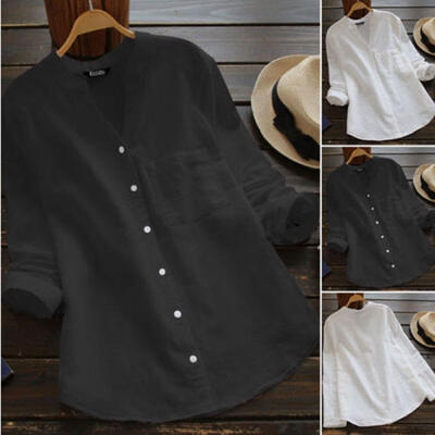 

Fashion Women Ladies Loose Casual Long Sleeve T-Shirt Cotton Blouse Tops T-Shirt