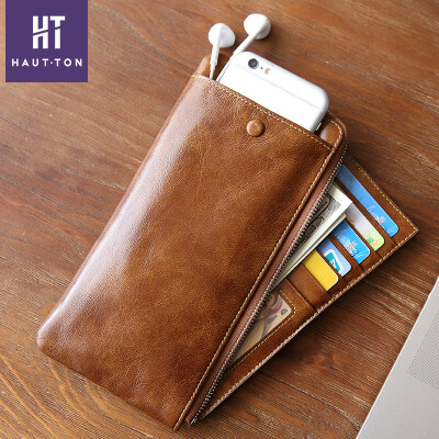 

Mens Wallet Leather Handbag Zipper Bag Mens Leather Slim Clutch Bag Vintage Wallet Mens Bag