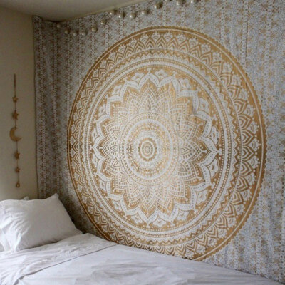 

Kozart Gradient Mandala Digital Printed Wall Polyester Tapestry Home Living Room Decoration Outdoor Picnic