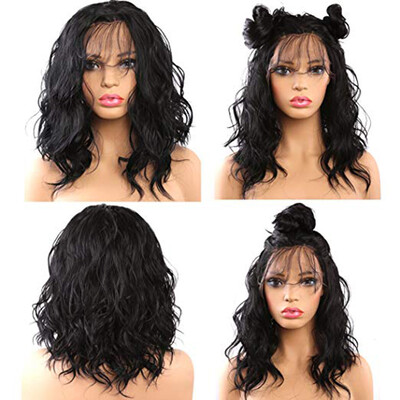 

〖Follure〗Womens Fashion Front lace Wig Short Wave Black Natural Looking Women Cury Wigs