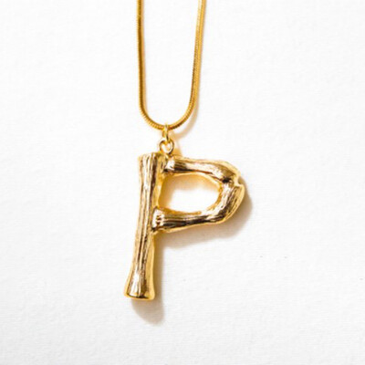 

Gold Letter A-Z Pendant Chain Necklace Fashion