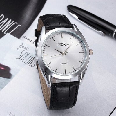 

Ai Boer stainless steel high-grade leather belt watch AILBOER business watch