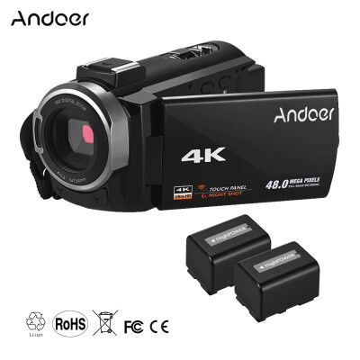 

Andoer Portable 4K HD Digital Video Camera Camcorder DV 16X Digital Zoom 3 Inch TouchScreen WiFi Connection IR Night Vision Hot Sh