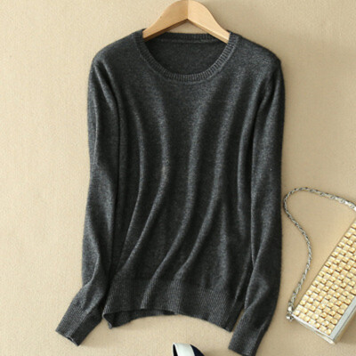 

Women Casual O-neck Knitted Sweater Long Sleeve Loose Jumper Tops Knitwear