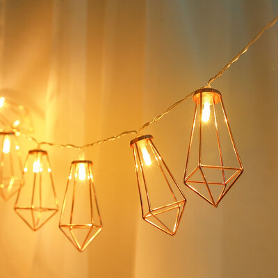 

Metal Diamond Shape Light String 10-LED USB Powered Home Christmas Decoration Led Light String