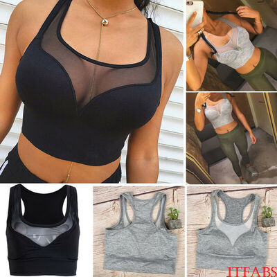 

Womens Large Size Wireless Thickening Bra Gym Fitness Sports Running Bra