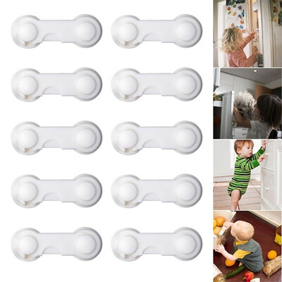 

10PCS Multi-functional Baby Infant Kids Adhesive Safety Locks Latches Door Cupboard Cabinet Fridge