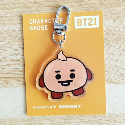 

CAR-TOBBY Kpop BTS Keychain TATA COOKY MANG Pendant Keyring Key Chain Acrylic