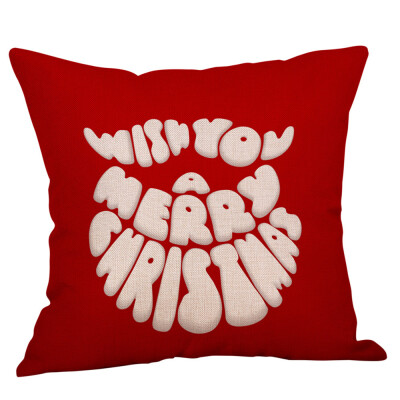

〖Follure〗New Christmas Cotton Linen Pillow Case Sofa Cushion Cover Home Decor