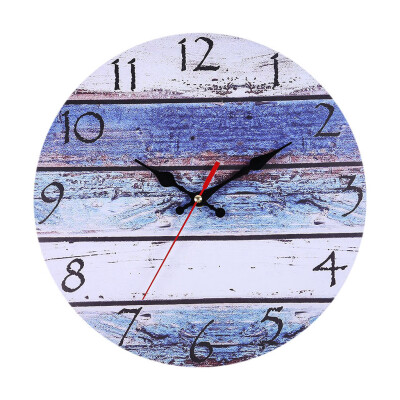 

Gobestart Vintage Rustic Wooden Wall Clock Antique Shabby Retro Home Kitchen Room Decor