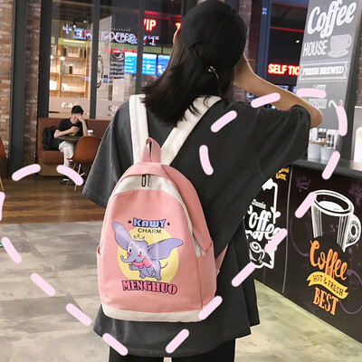 

Junior high school students schoolbags Korean version of high school students ins style college students canvas double shoulder b