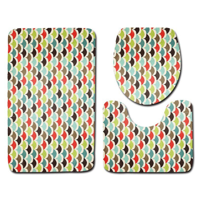 

Gobestart 3pcs Non-Slip Bath Mat Bathroom Kitchen Carpet Doormats Decor