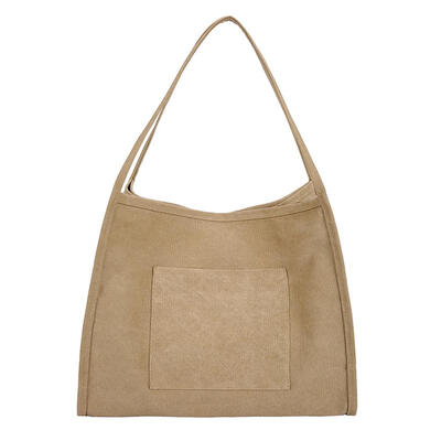 

Solid Color Shoulder Handbags Women Large Top-handle Bags Canvas Totes